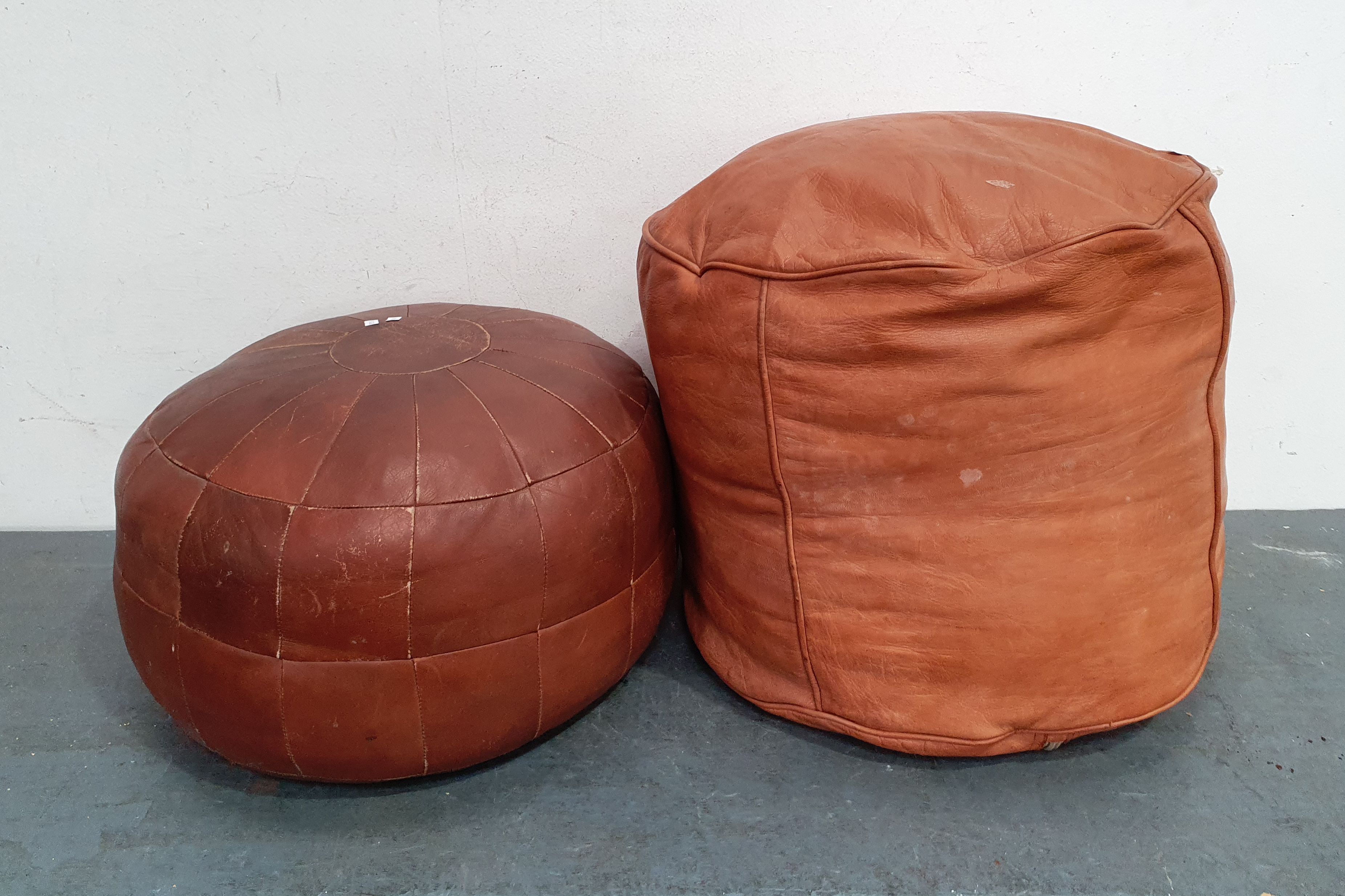 A Pair Of Ottomans