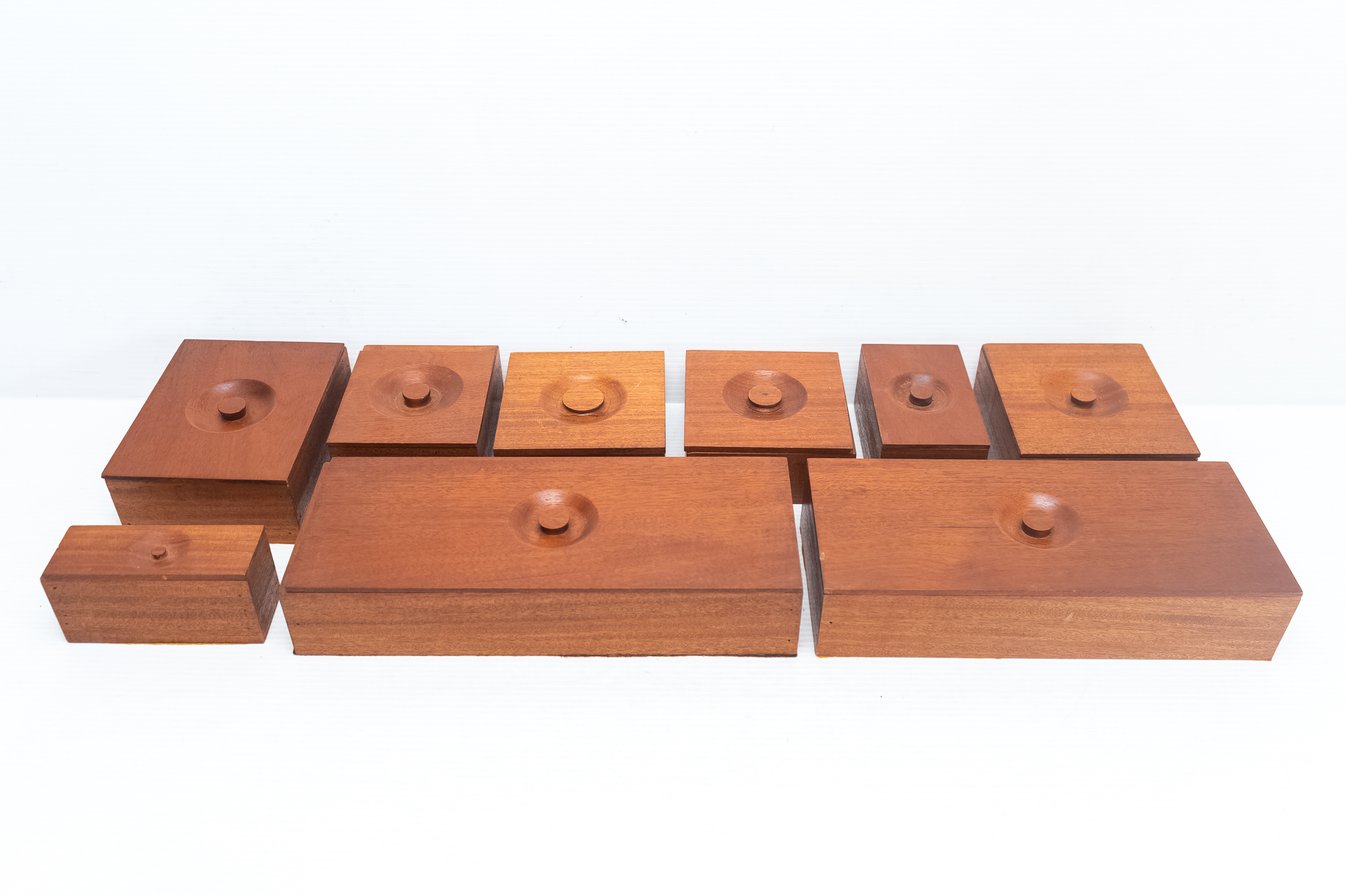 Nine Handmade Walnut Boxes | Harritt Group, Inc