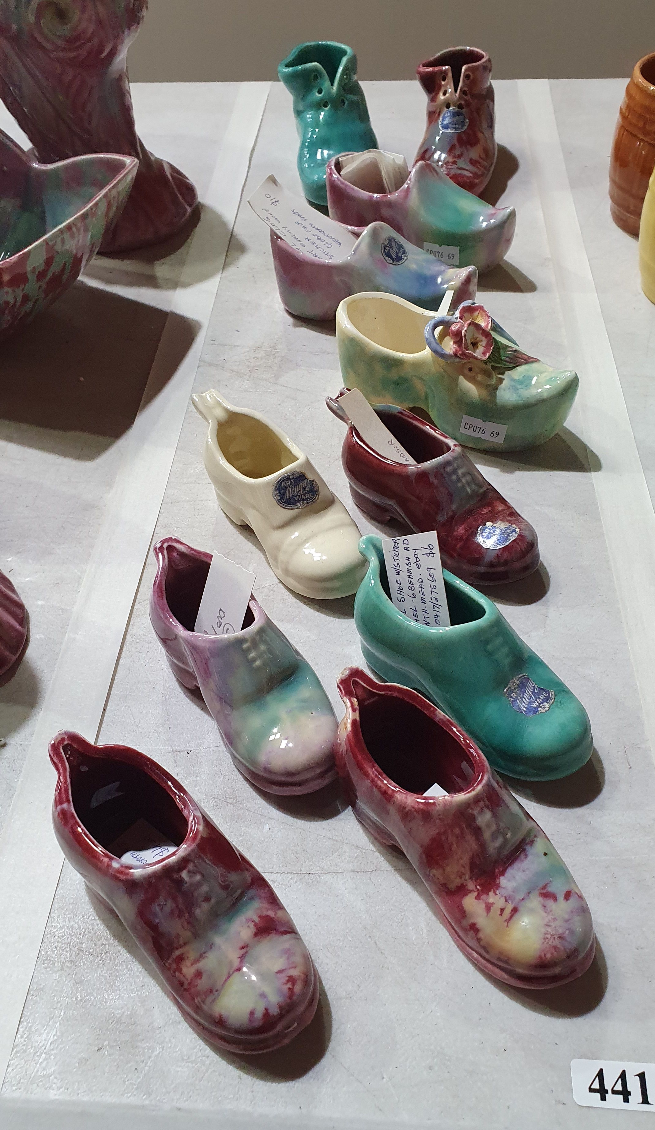 441 · A GROUP OF MCP MINGAY CERAMIC SHOES
