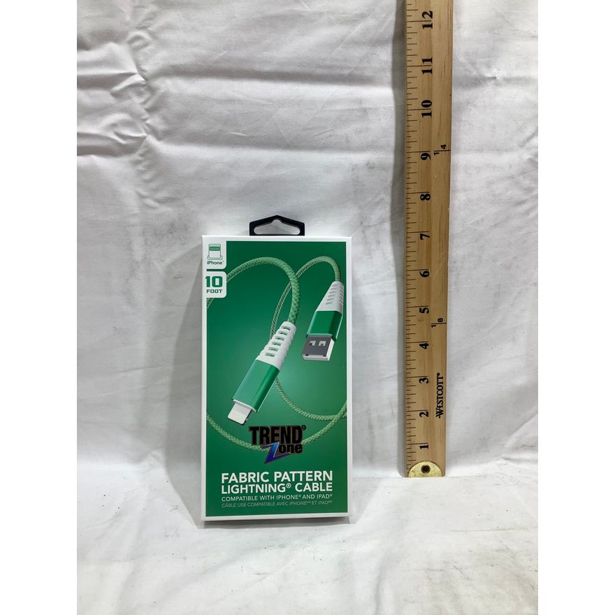 Trend Zone Fabric Pattern Lightning Cable - Compatible w/ Iphone & Ipad