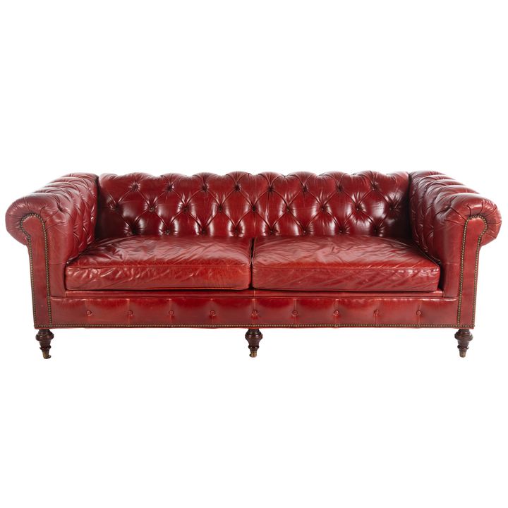 McKinley Leather Tufted Chesterfield Sofa