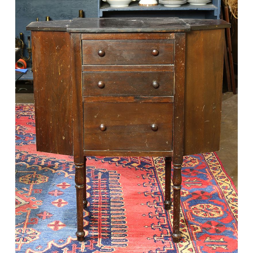 Federal style sewing cabinet