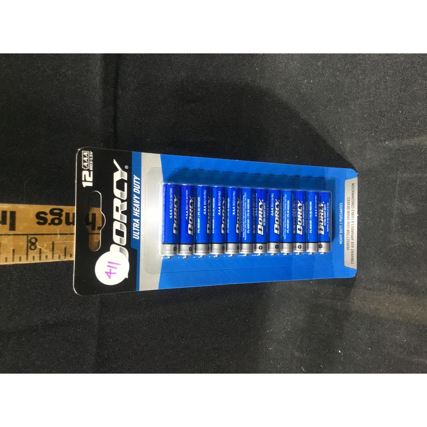 Dorcy Ultra Heavy Duty Triple A Batteries -12pk