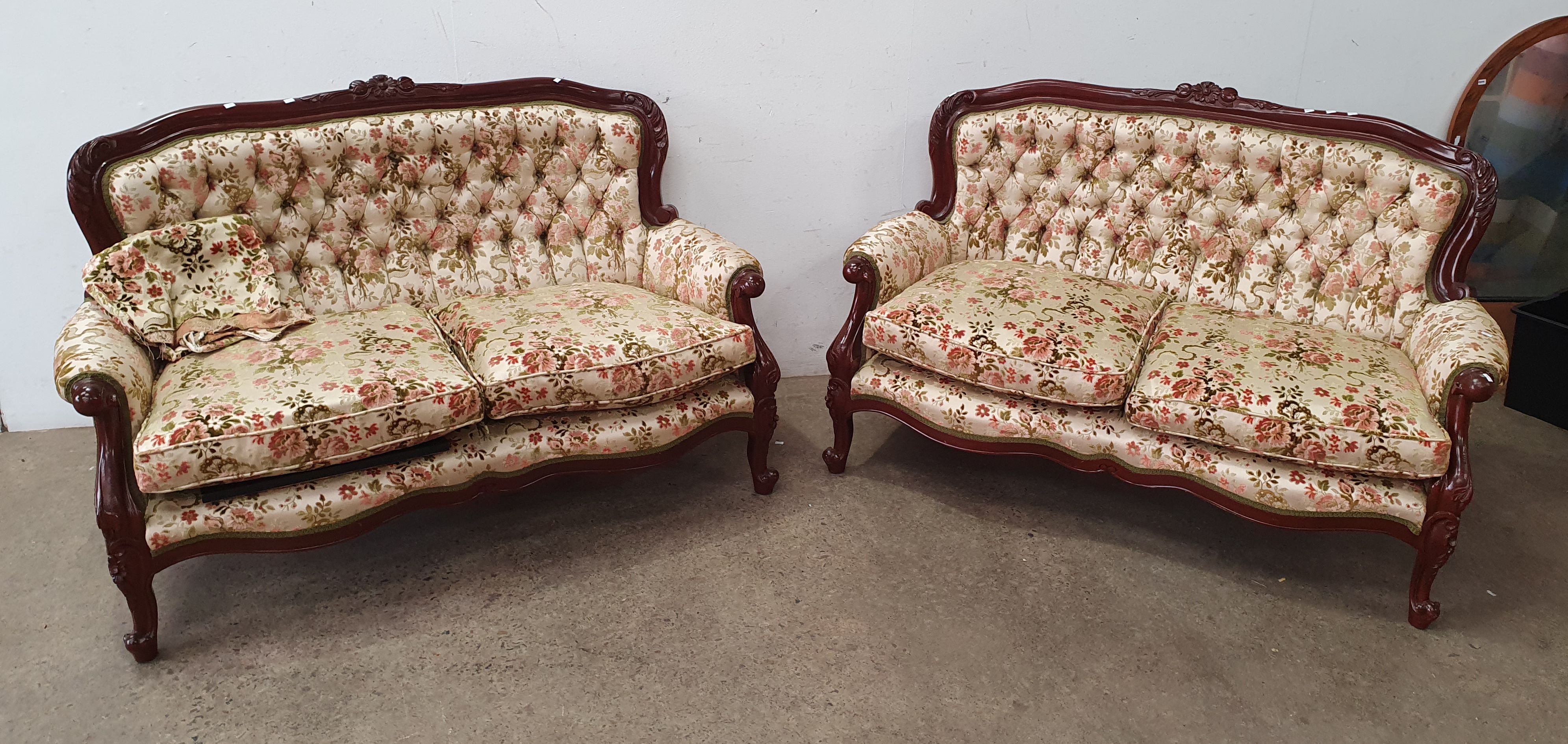 A Pair Of Louis Style Settees