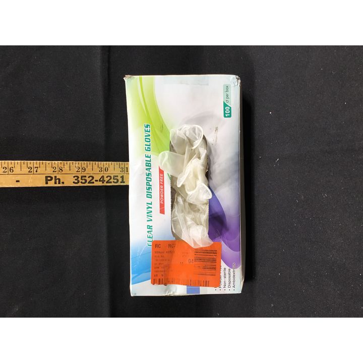 Clear Vinyl Disposable Gloves Powder Free 100ct Medium