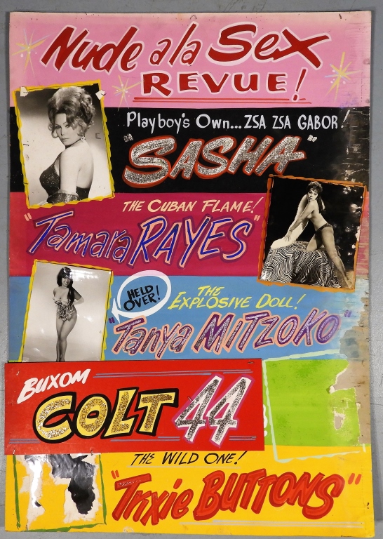 Gentleman's Club Zsa Zsa Gabor Nude Revue Poster | Barnebys