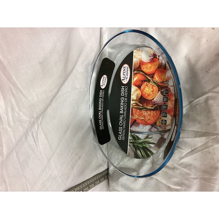 Alpine Cuisine Glass Oval Baking Dish