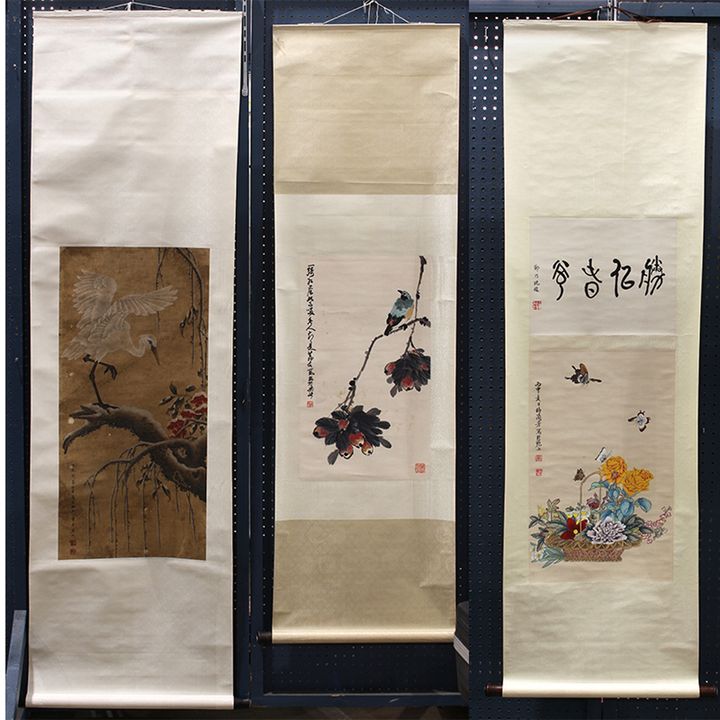 Chinese Scrolls, Manner of Liang Qi, Mei Lanfang, Zhen Ran