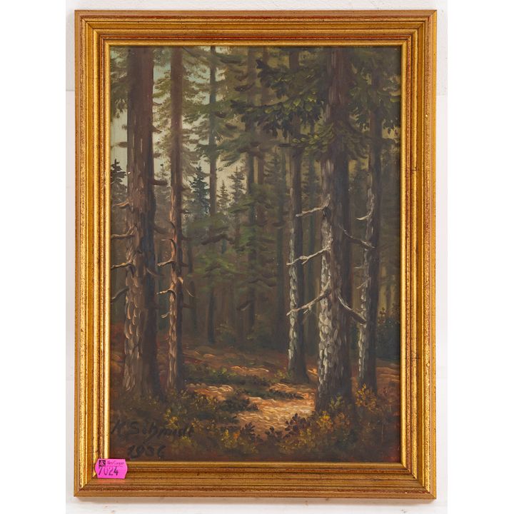 K. Schmidt. Forestscape, oil