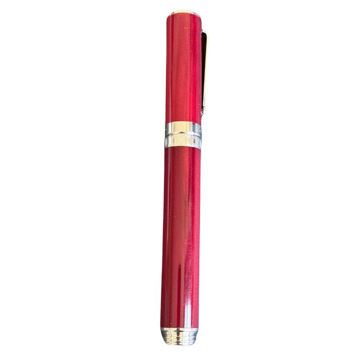 Montegrappa Sterling Silver Red Lacquer Fountain Pen