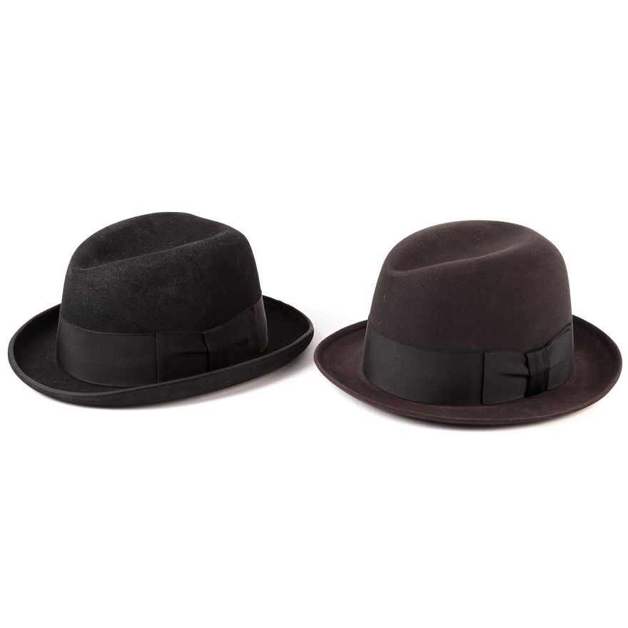 Two Vintage Gentlemen's Fedoras