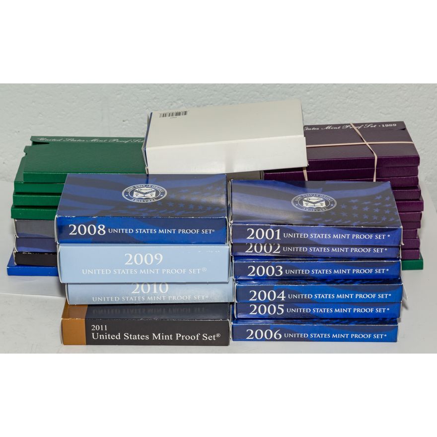23 Year Run of US Proof Sets: 1989-2011 Plus 82-83