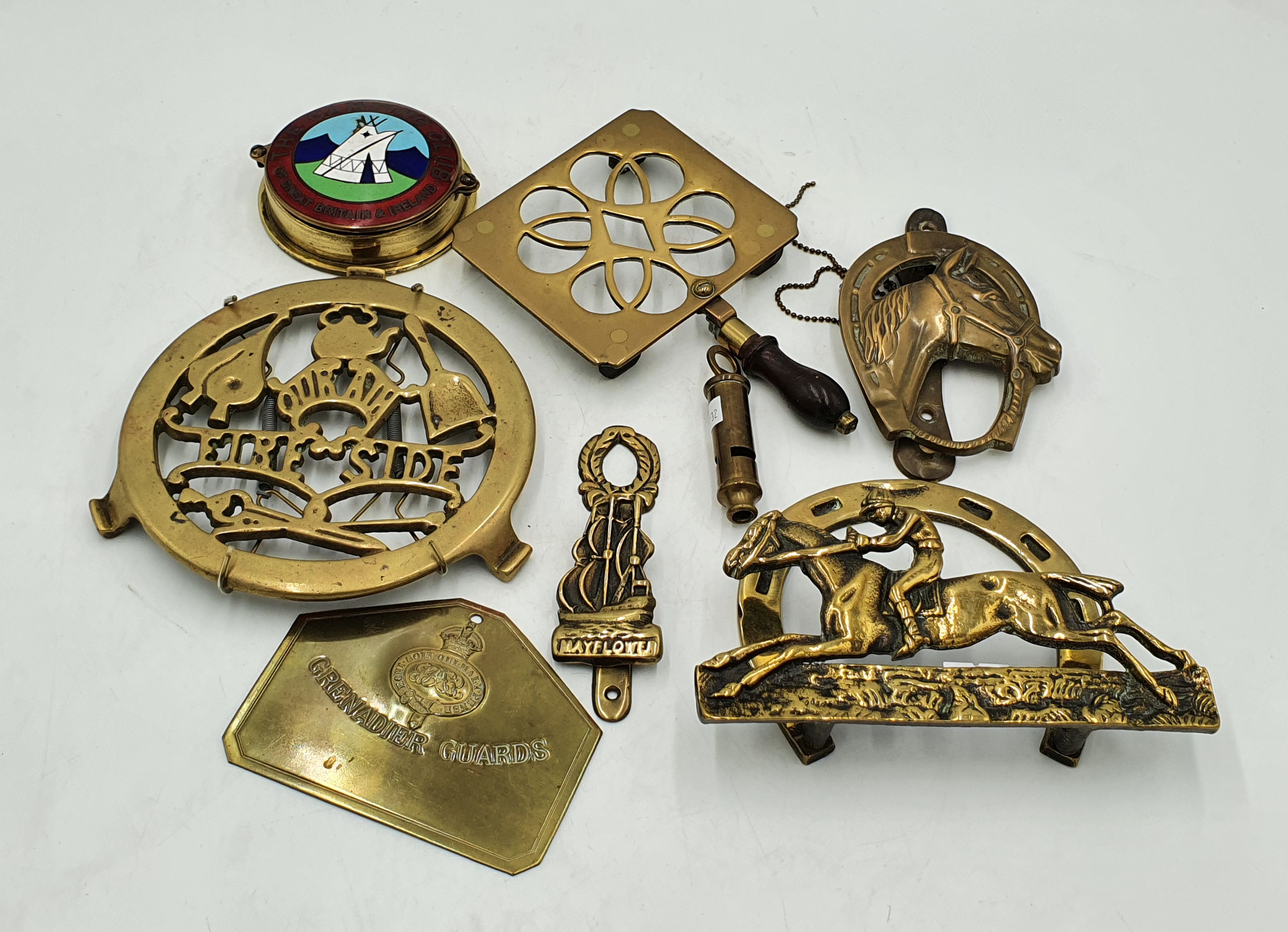 A Group Of Vintage Brass Items