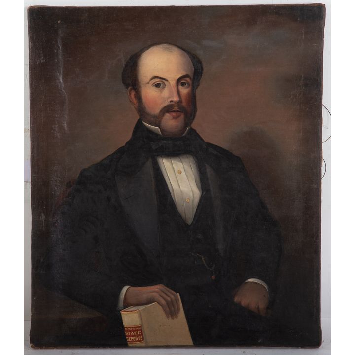 American School, 19th c. Portrait of a Gentleman, oil