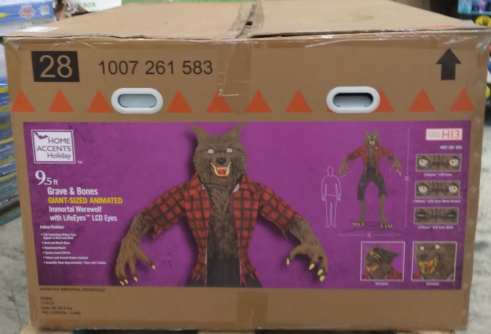 Home Accents Holiday 9.5 ft Animated Immortal Werewolf Halloween