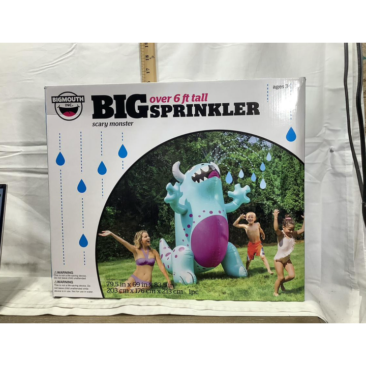 Bigmouth Big 6ft Scary Monster Sprikler 79.5"x69"x83.5"