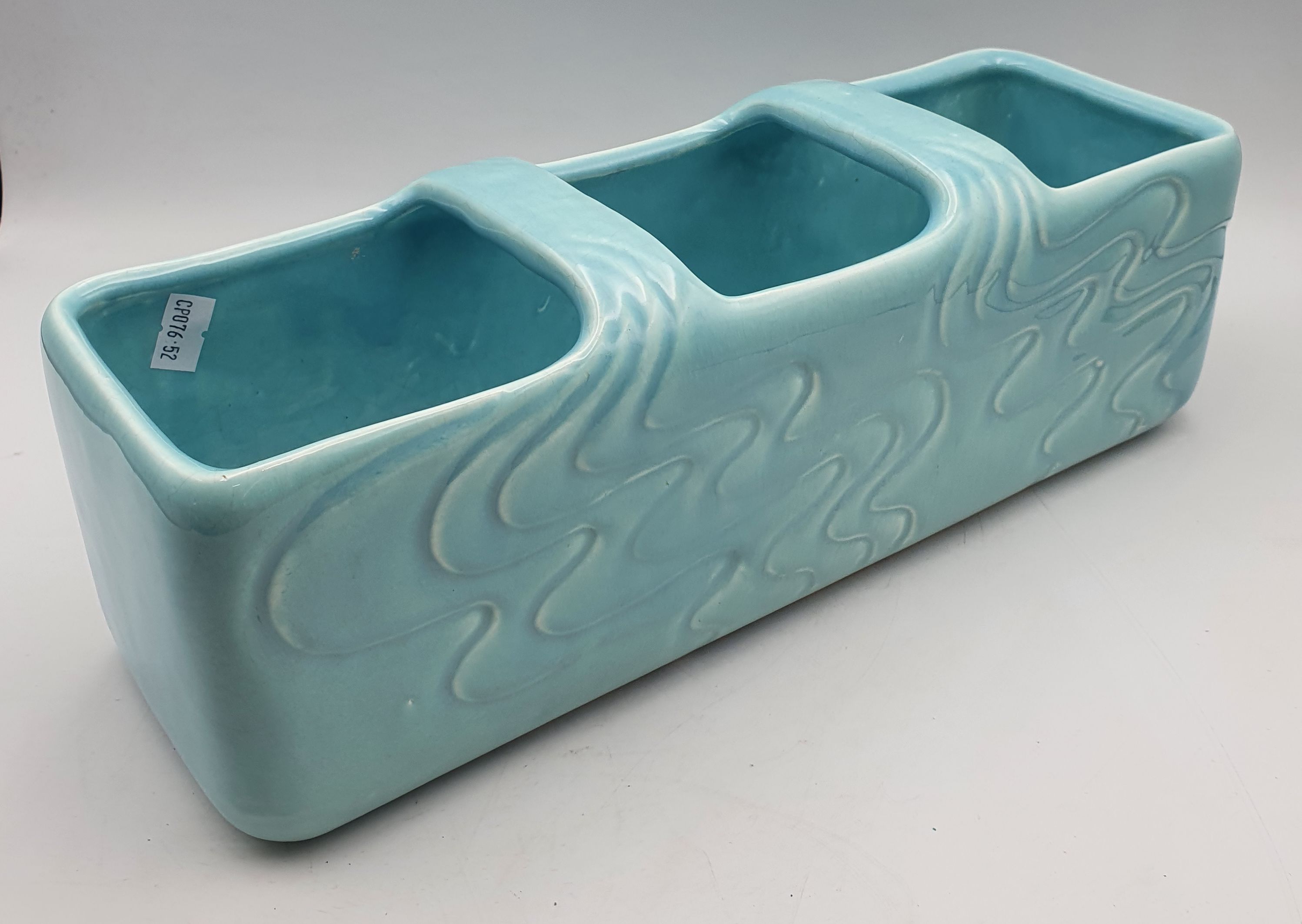 166 · AN MCP AQUA DIVIDED TROUGH VASE