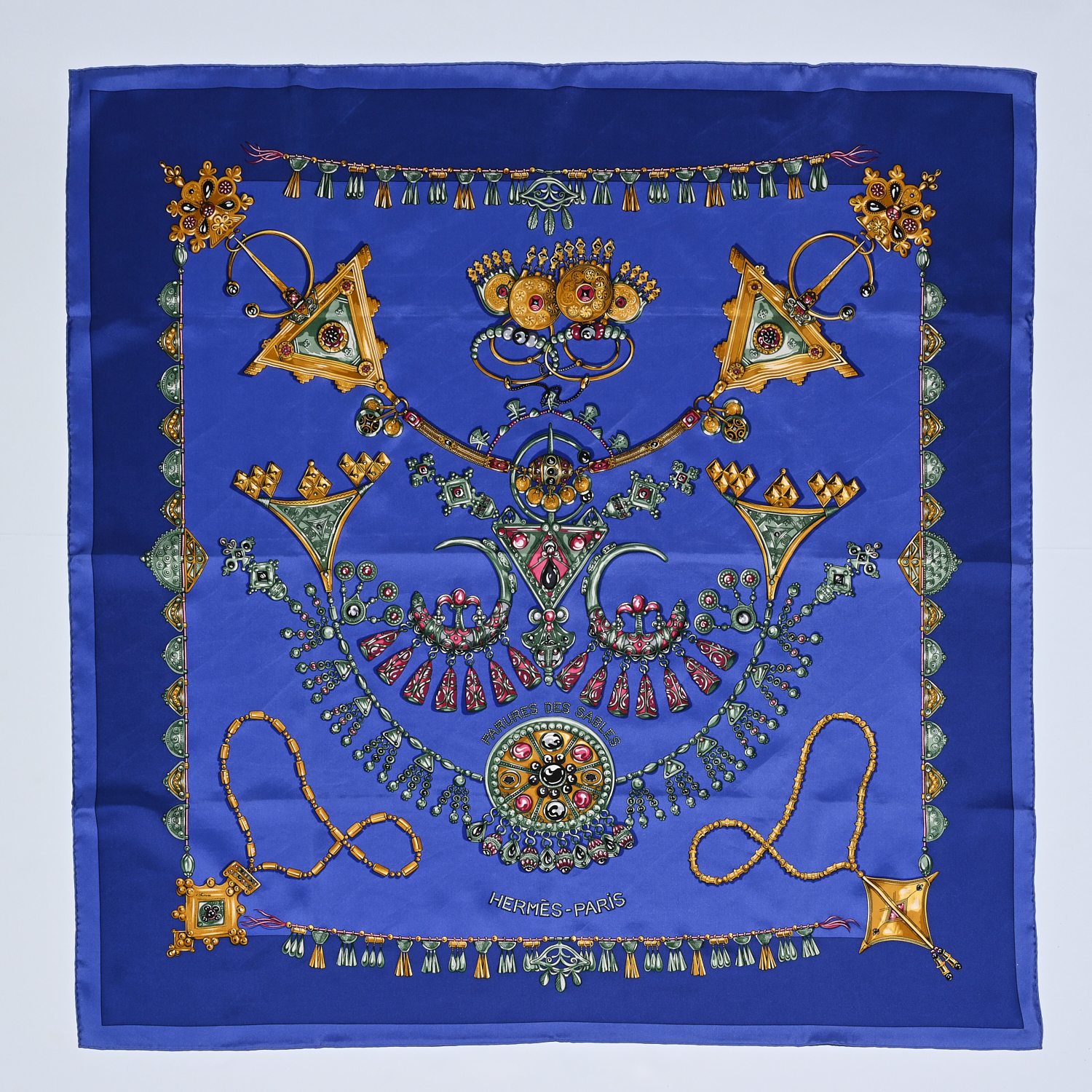 Hermes Parures des Sables 90 cm silk scarf