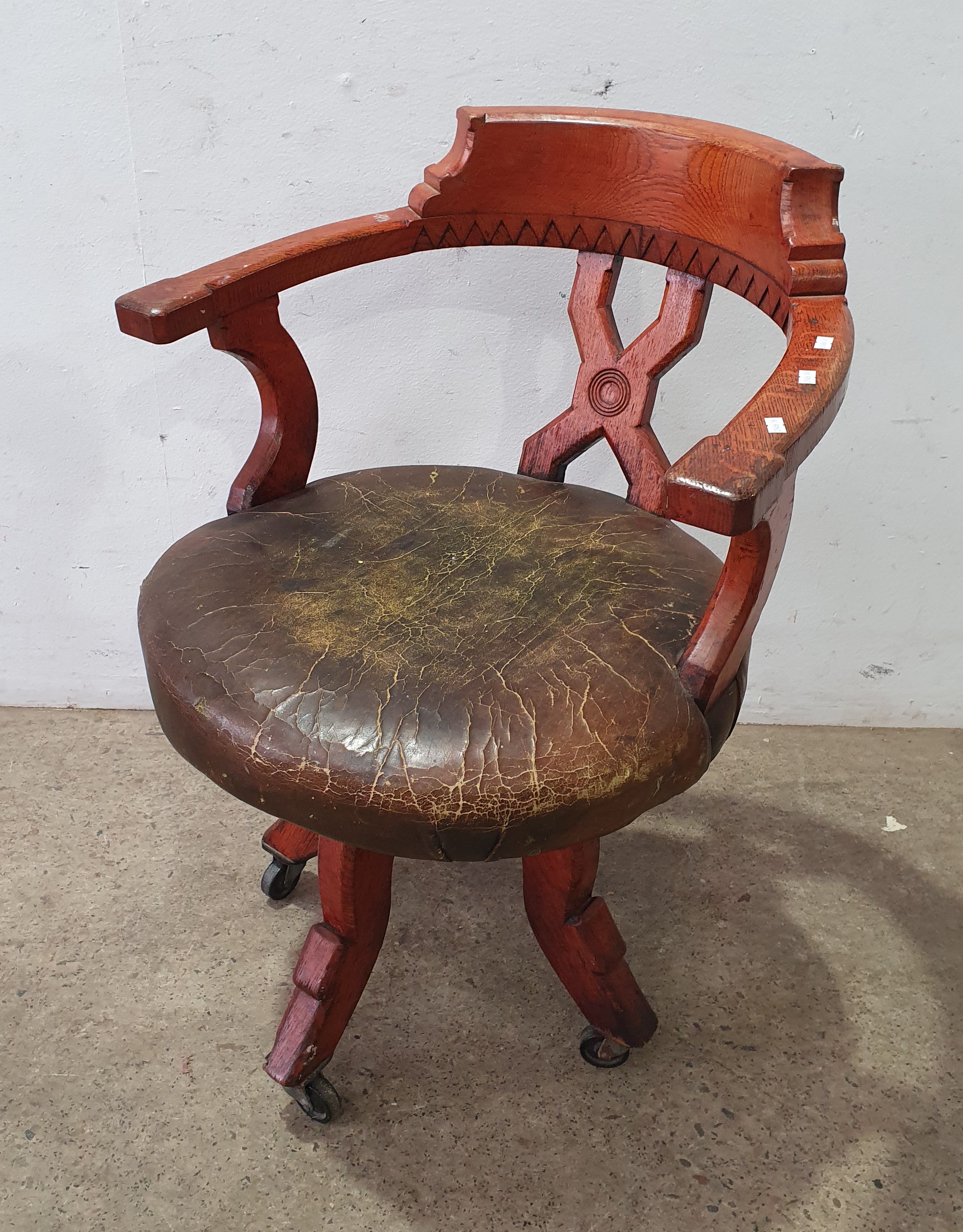 An Oak Desk Chair