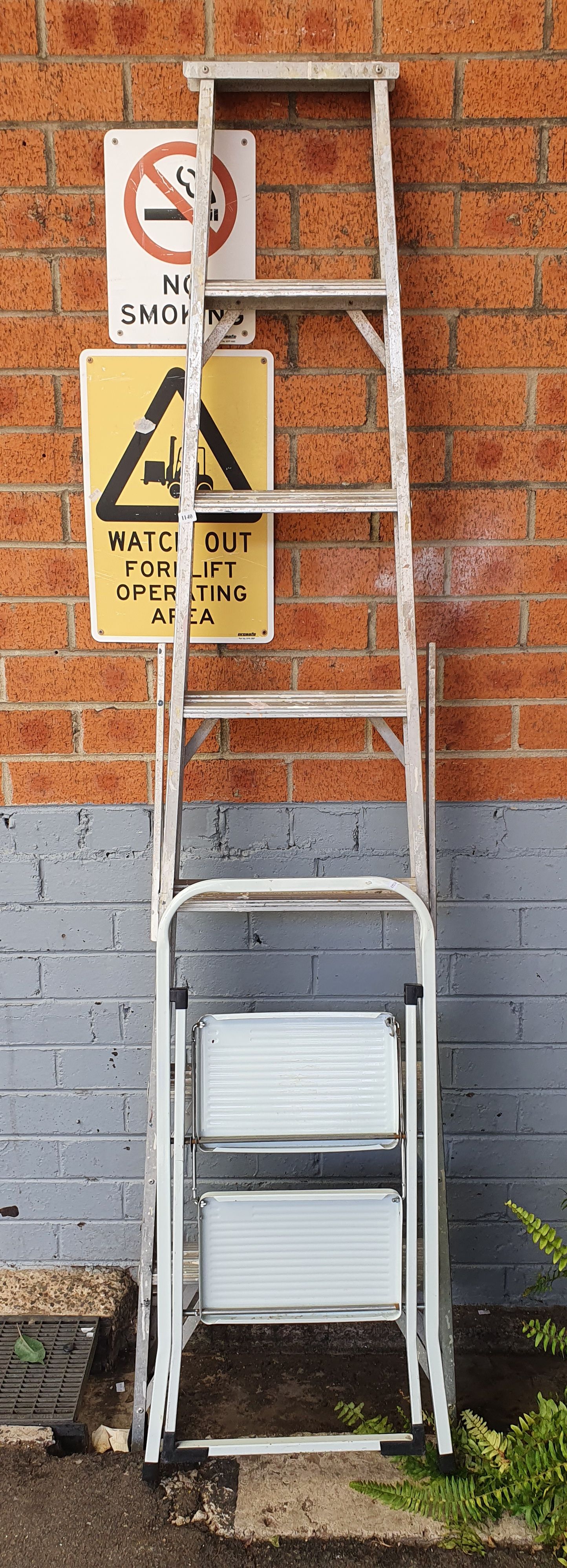 1120 · TWO SMALL STEP LADDERS