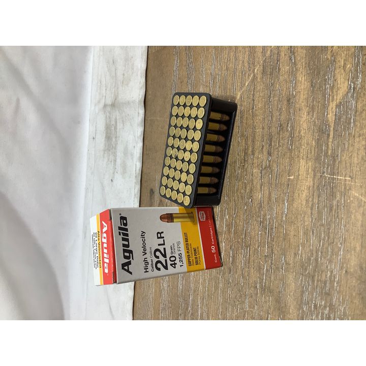 Aguila .22 Long Rifle Copper Plated Bullets High Velocity 40 Grain 50 Cartridges
