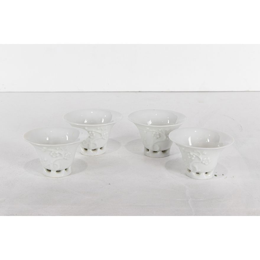 (lot of 4) Chinese Dehua wine cups