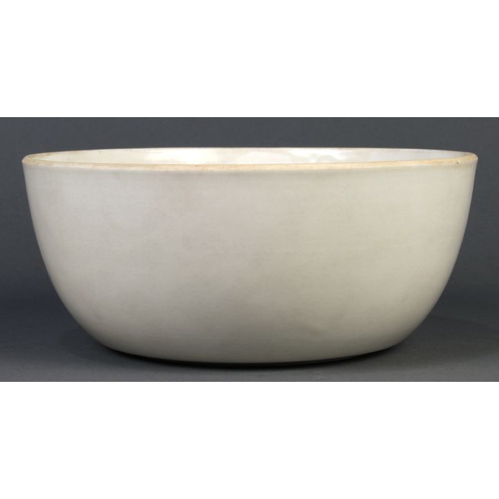 Chinese White Glazed Bowl, Lotus