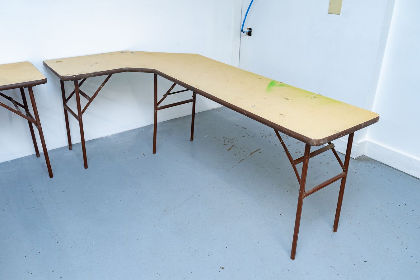 Table Display Two Fold Two Folding Corner Display Tables | Harritt Group, Inc