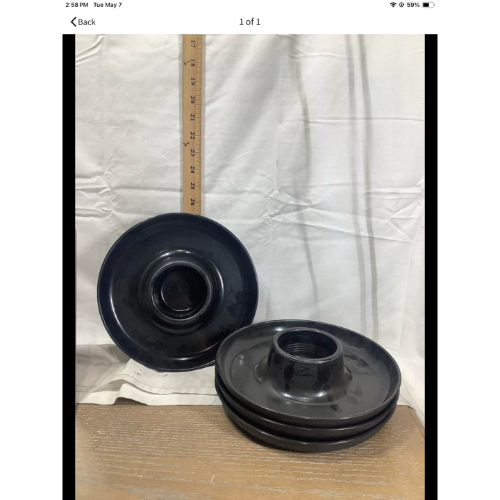 Buying (4) Great Plates Party Plate For Food & Drink In 1 Hand (Black)
