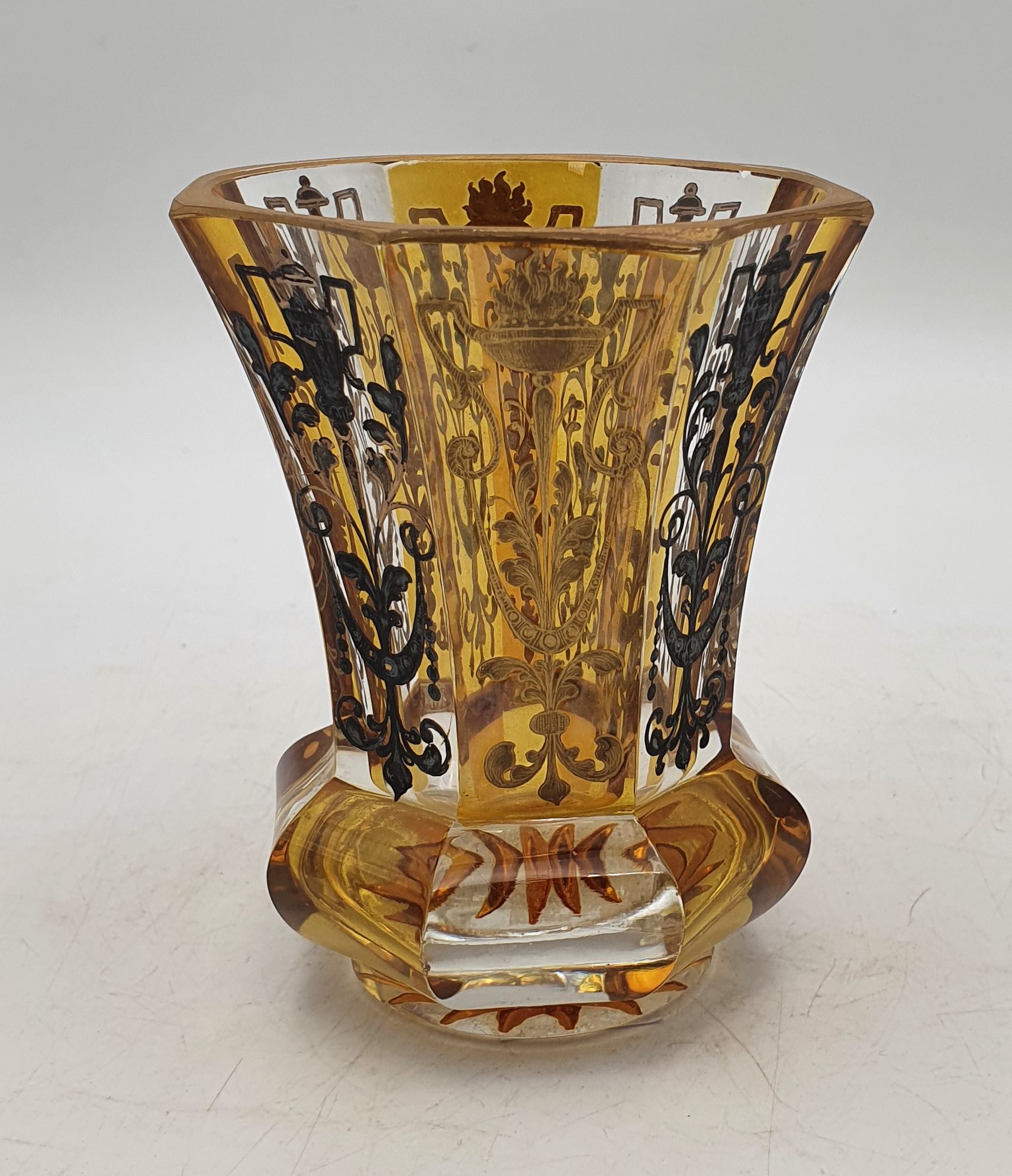 527 · A BOHEMIAN BIEDERMEIER STYLE GLASS GOBLET