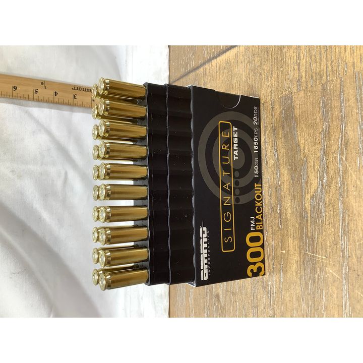 Ammo Incorporated Signature Target .300 FMJ Blackout 150 Grain 20 Rounds