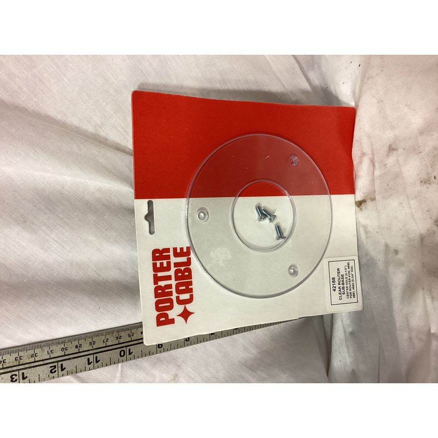 Porter Cable Clear Router Sub-Base, Center Hole 2-1/2'' For Router