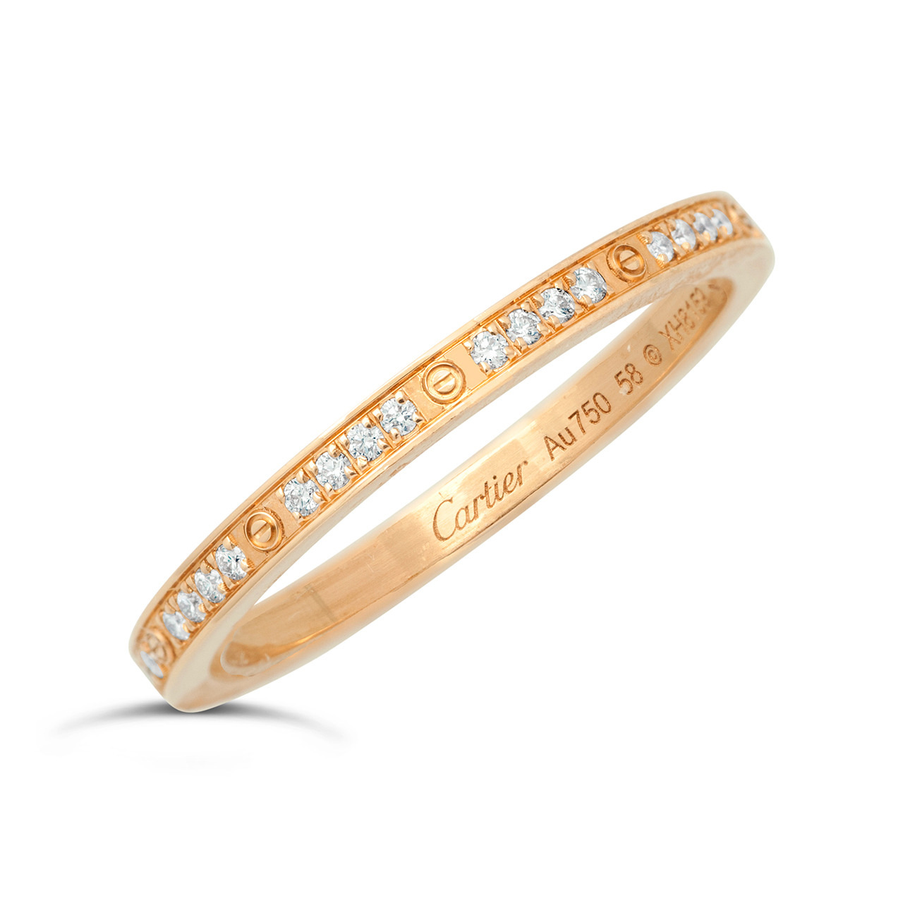 A Diamond and Pink Gold 'LOVE' Eternity 