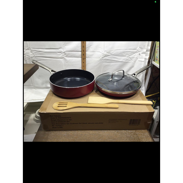 Red Volcano 5pc Non - Stick Cookware Set