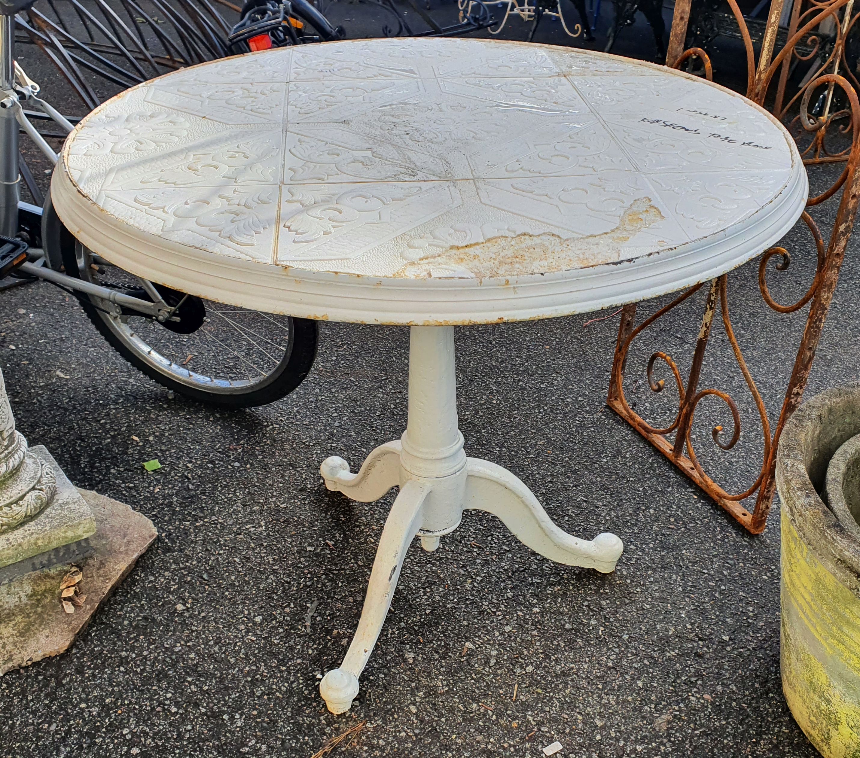 A Metal Based Circular Table