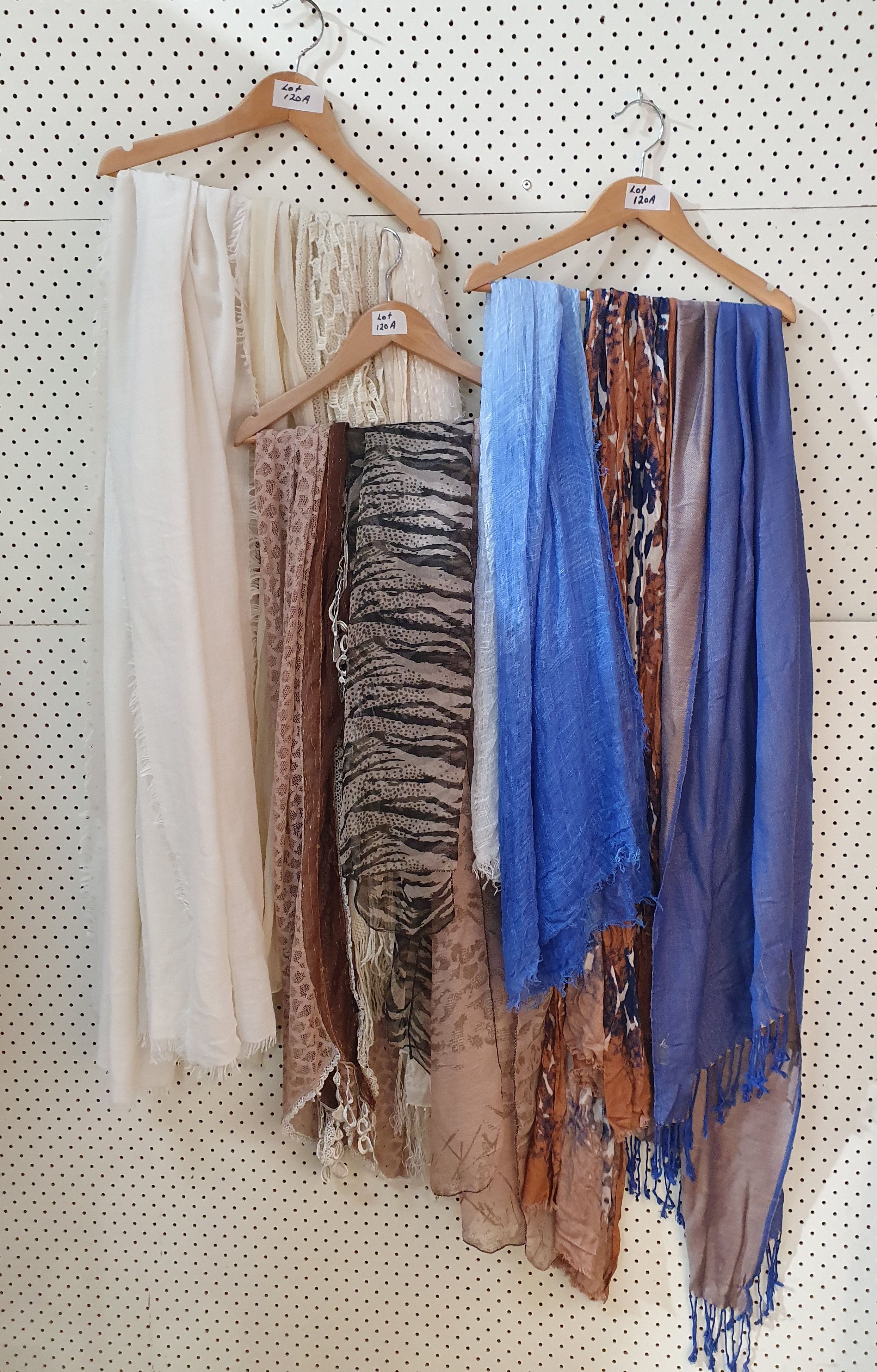 120A · TEN VARIOUS SCARVES