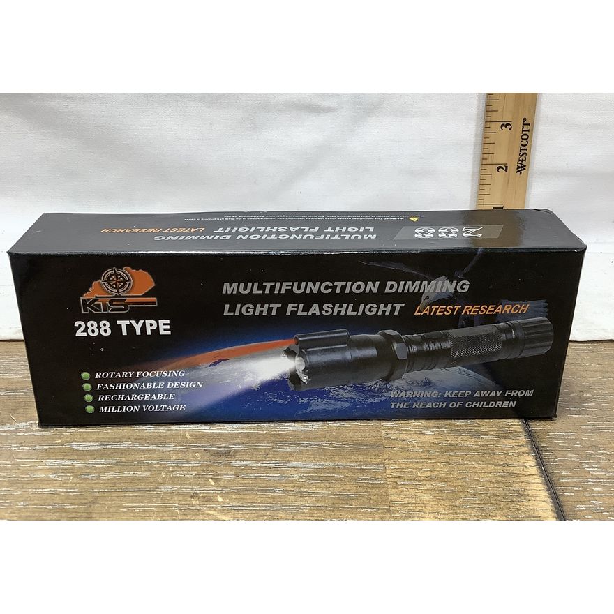 KTS 288 Type Multifunction Dimming Flashlight with Stun Gun with Case & Charger
