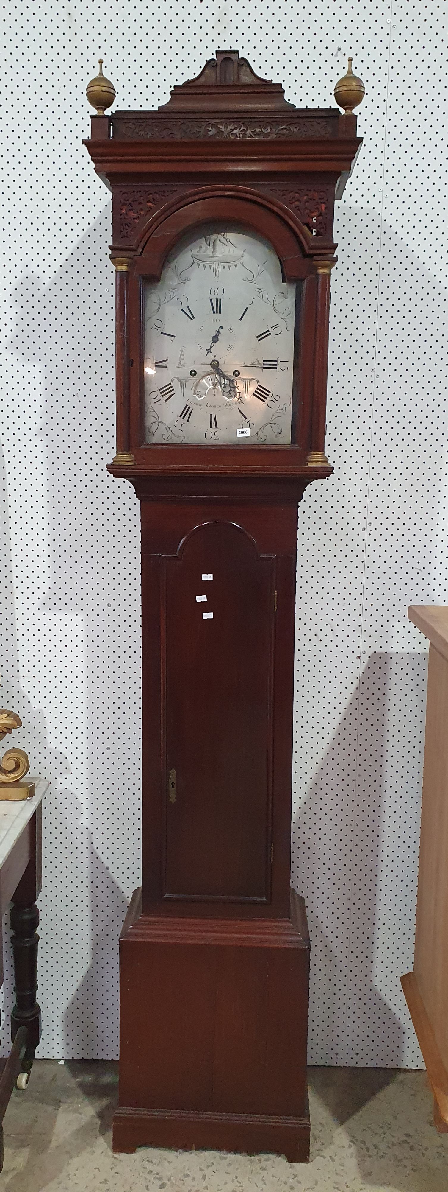 A Georgian Mahogany Longcase Clock