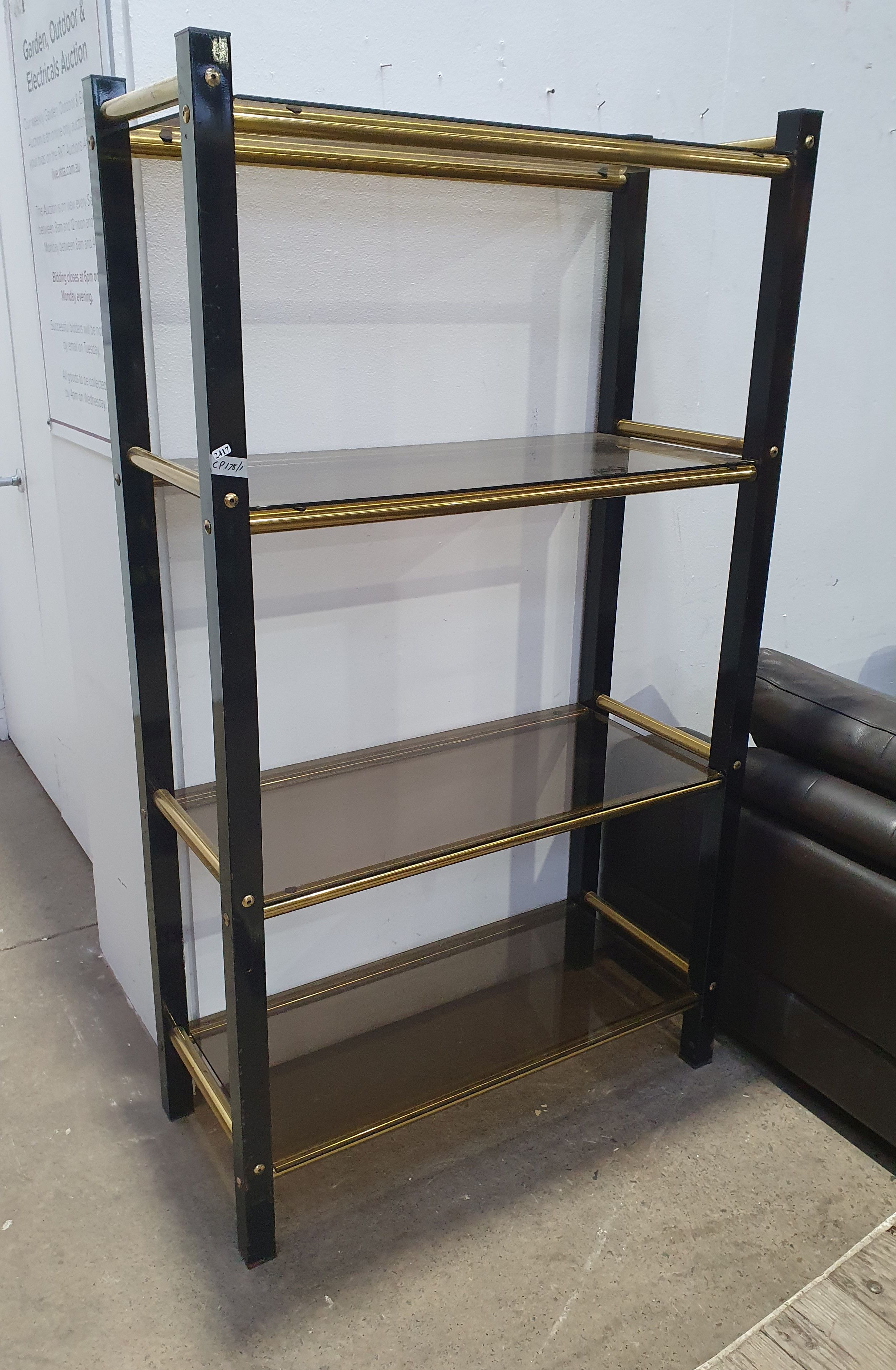 2203 · A METAL FRAMED GLASSED SHELF DISPLAY