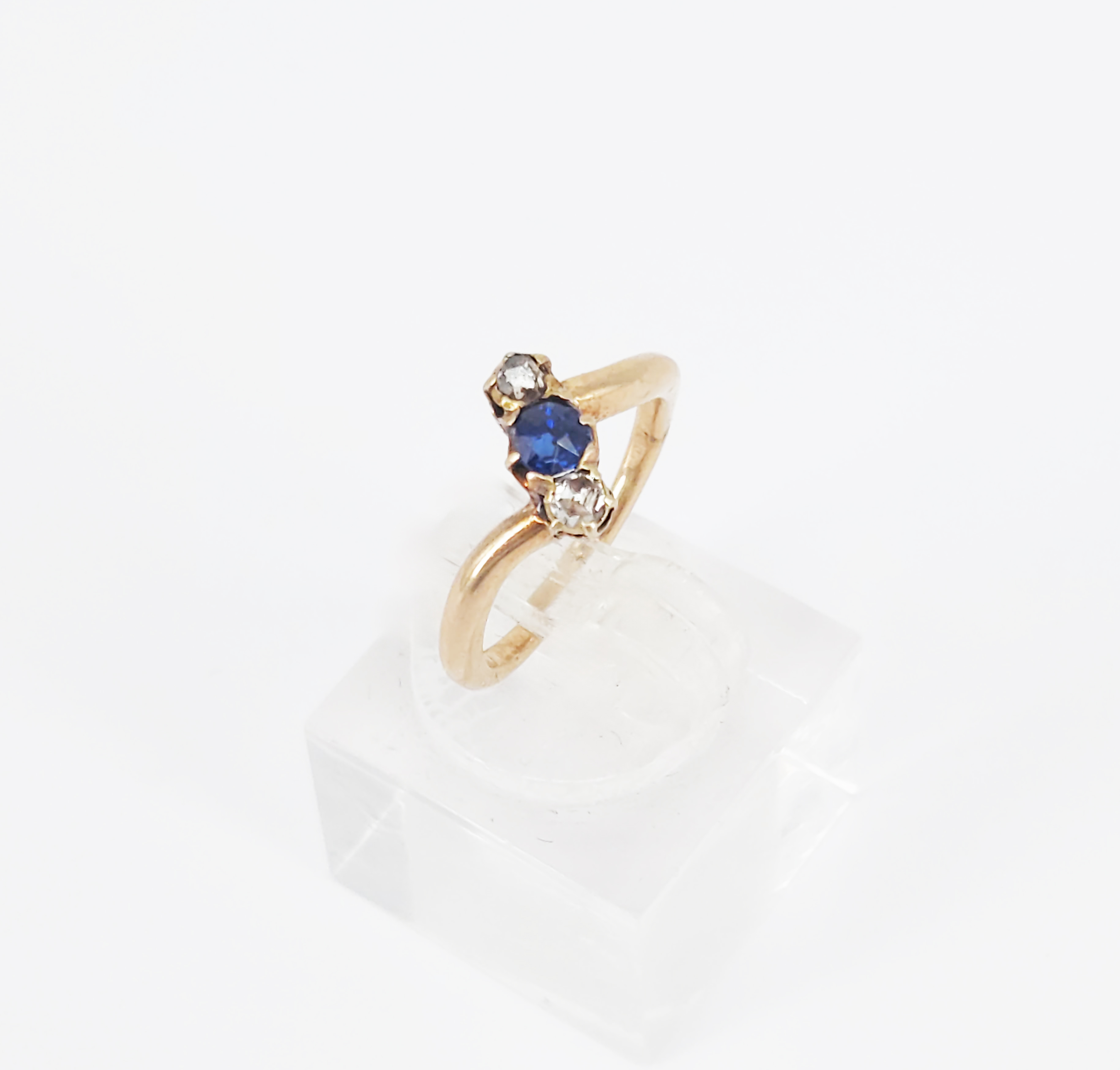 A Sapphire And Diamond Ring