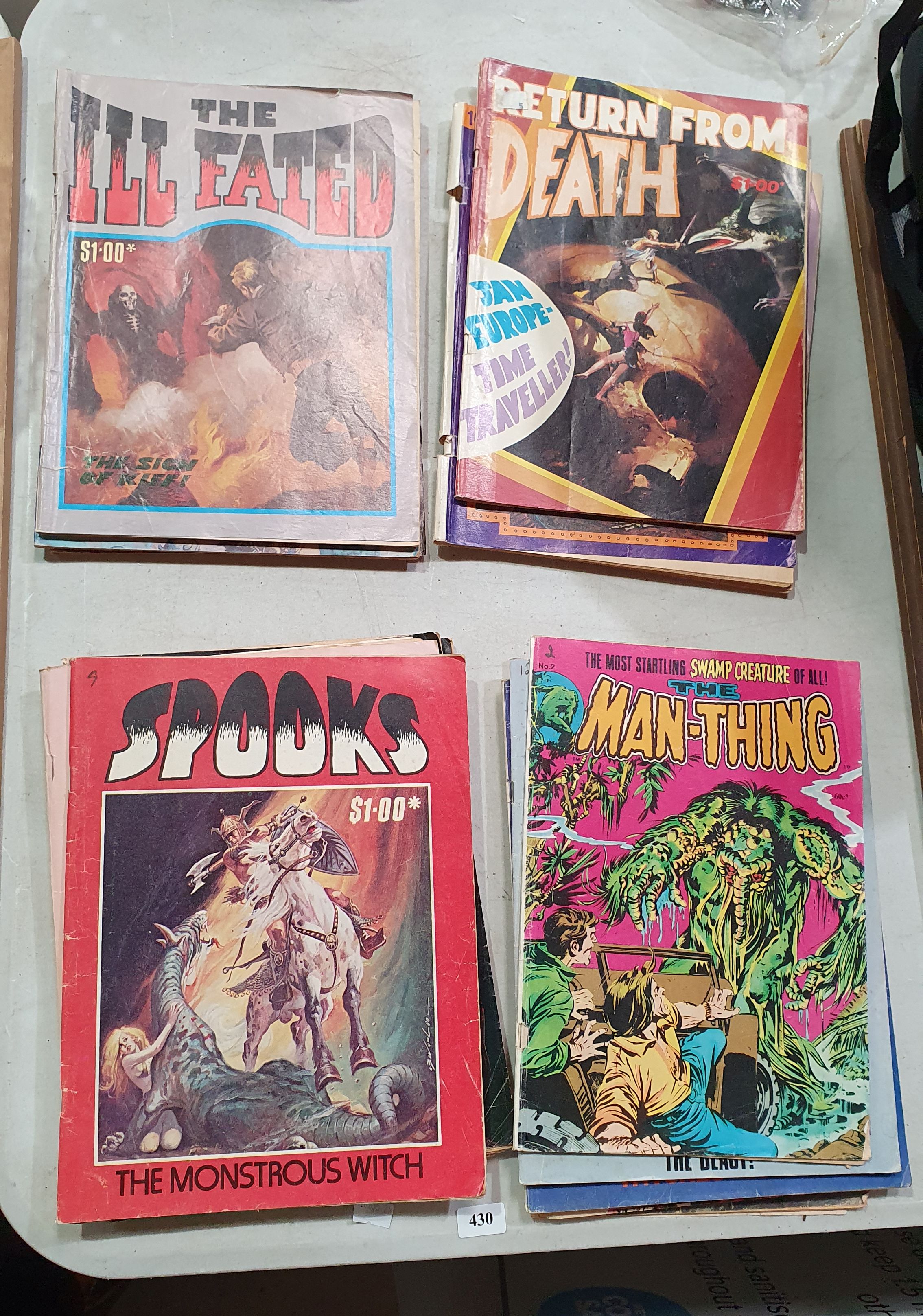 A GROUP OF HORROR COMICS