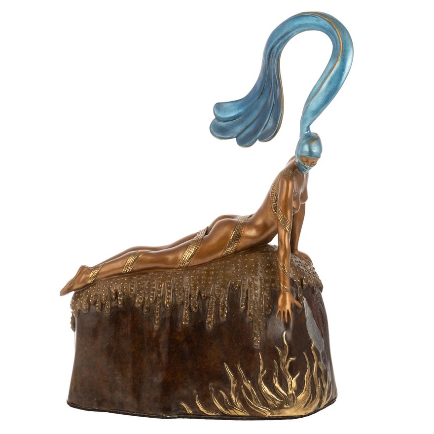 Erte. "French Rooster," bronze