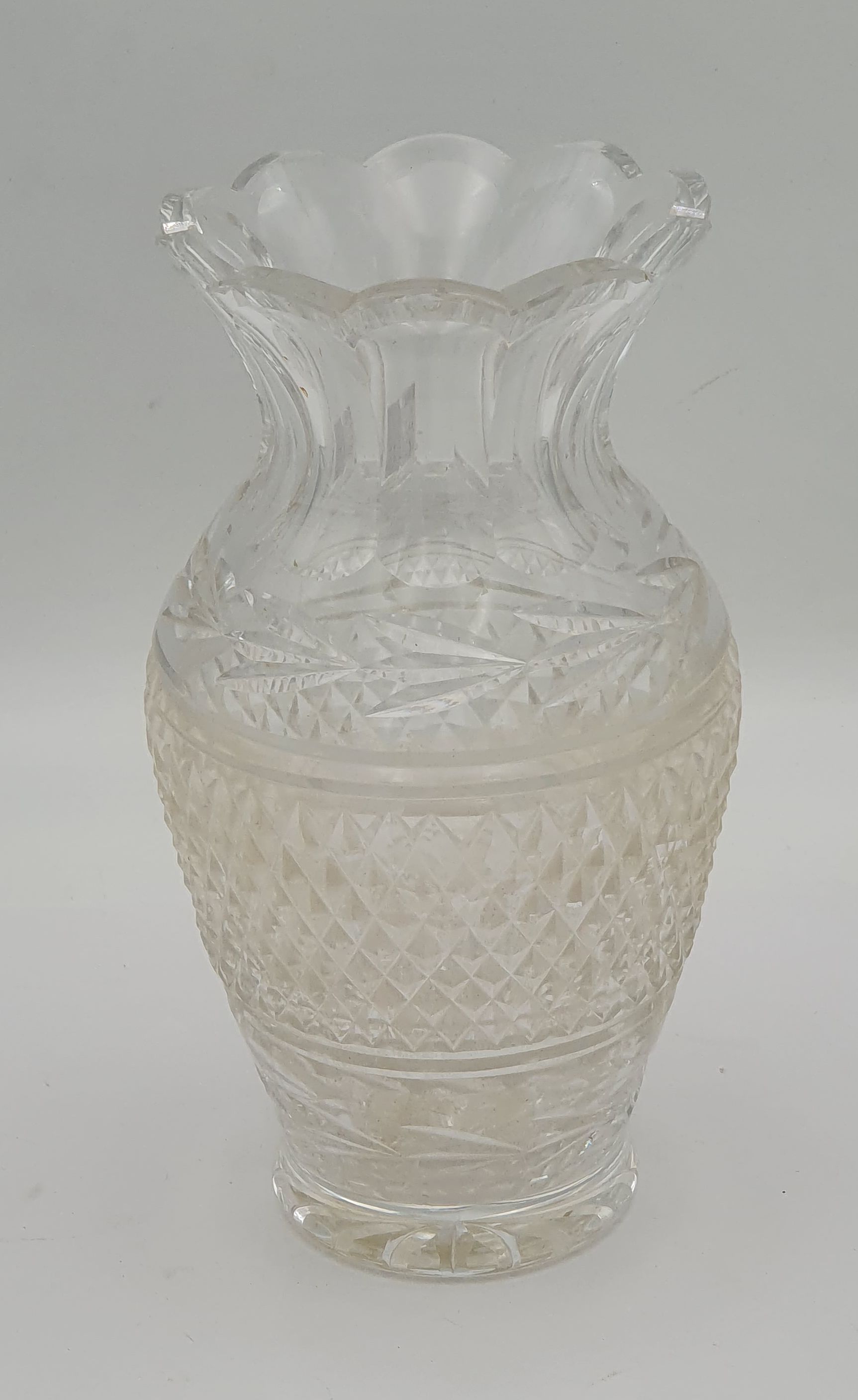 A WATERFORD CRYSTAL GLANDORE VASE