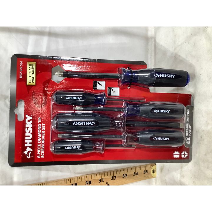 Husky 6pc Diamond Tip Screwdriver Set