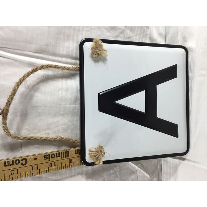Metal Monogram Sign "A" 8" x 8"