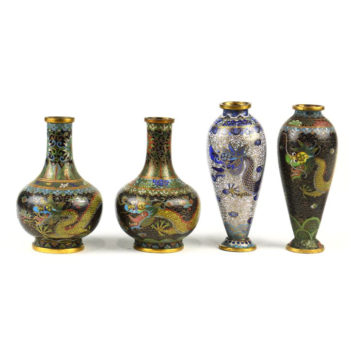 Chinese Cloisonne Vases, Dragon