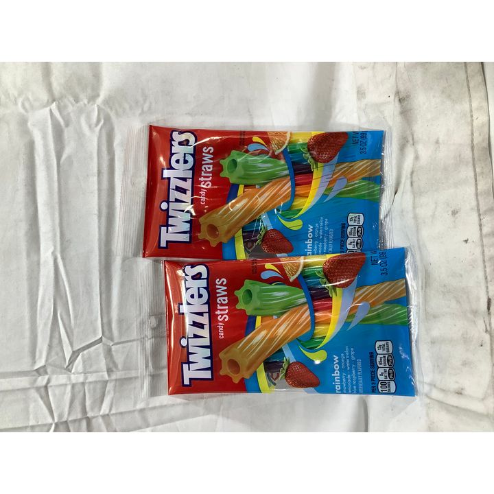 (2) Twizzlers Candy Straws (Rainbow) 3.5oz Each