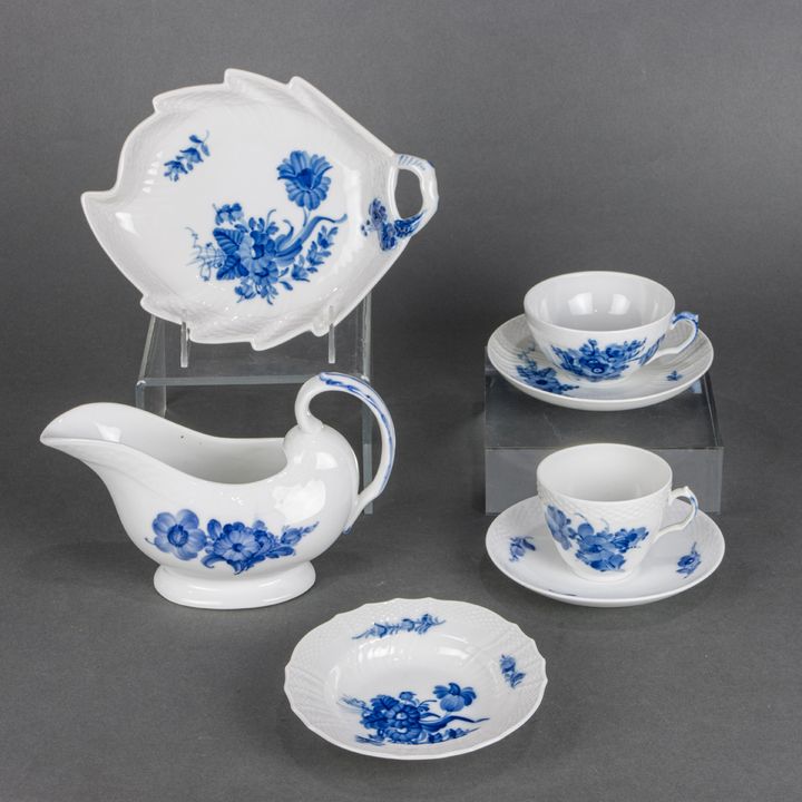 A group of Royal Copenhagen porcelain mainly in the Blue Flowers pattern