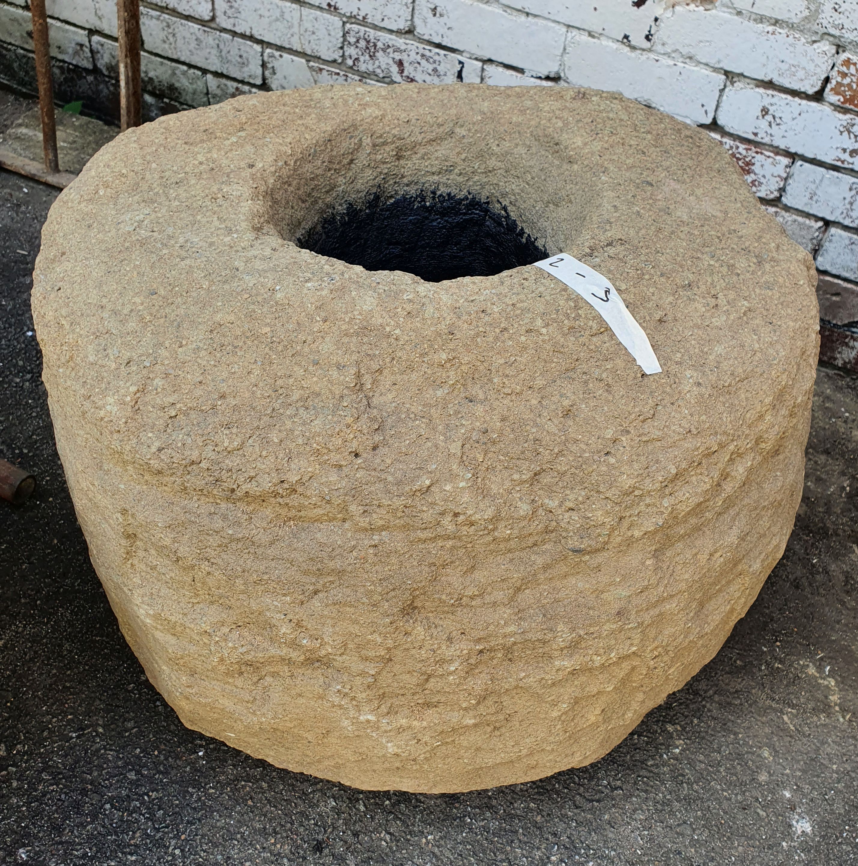 A Heavy Decorative Stone Plant Pot