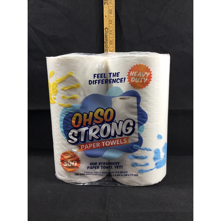 Oh So Strong Paper Towles 2ply 2 Rolls 150 Sheets